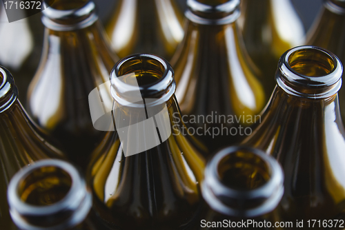 Image of Glass bottles close up