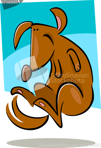 Image of cartoon doodle of happy dog