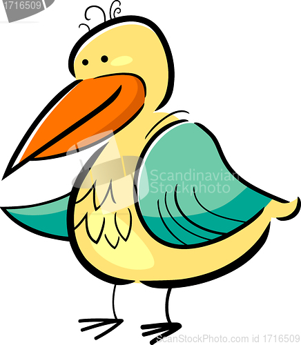 Image of cartoon doodle of bird