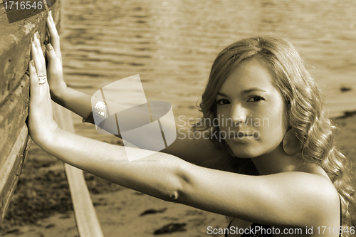 Image of beautiful fashion girl photo