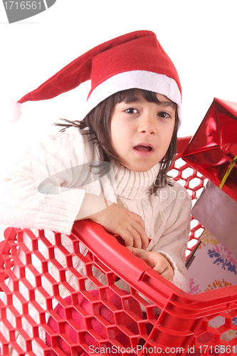 Image of mother and daughter and the shopping cart