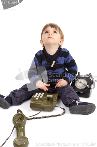 Image of child in a call center