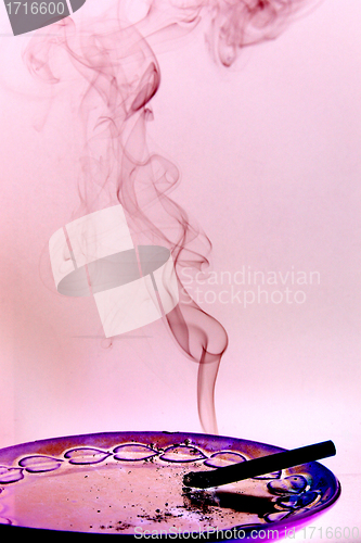 Image of cigar and smoke, health photo
