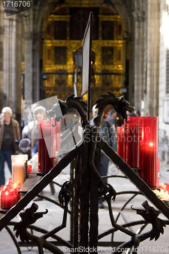 Image of Candles in a Cathedral