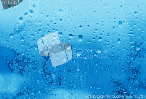 Image of ice and water drops texture