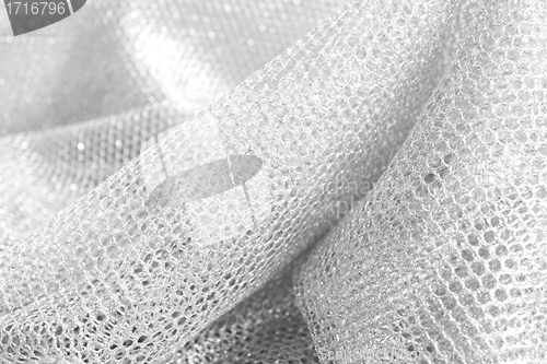 Image of lustrous elegant white fabric