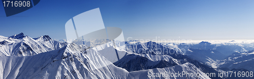 Image of Panorama of winter mountains