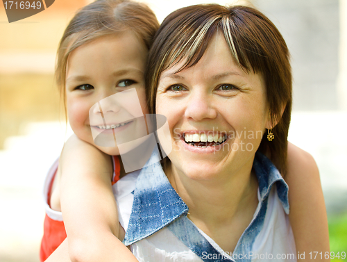 Image of Portrait of a mother and her daughter