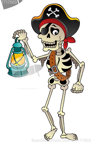 Image of Pirate skeleton with lantern