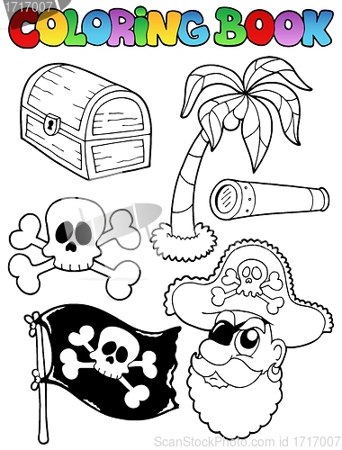 Image of Coloring book with pirate topic 7