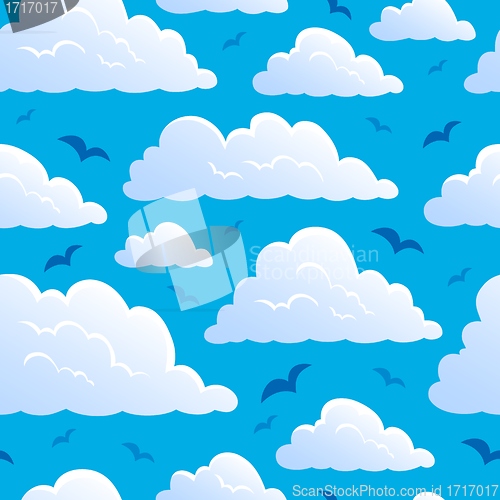 Image of Seamless background with clouds 7