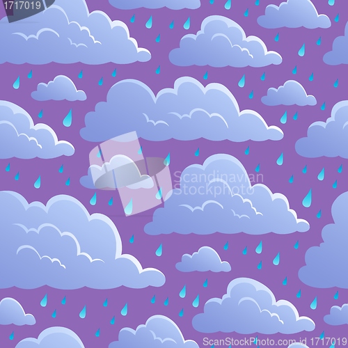 Image of Seamless background with clouds 5