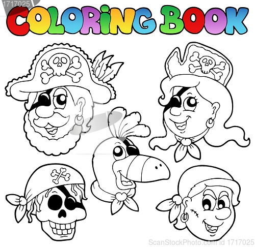 Image of Coloring book with pirate topic 5