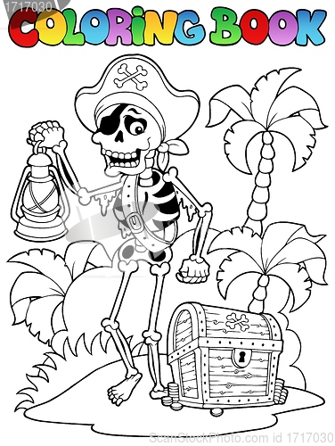 Image of Coloring book with pirate topic 8