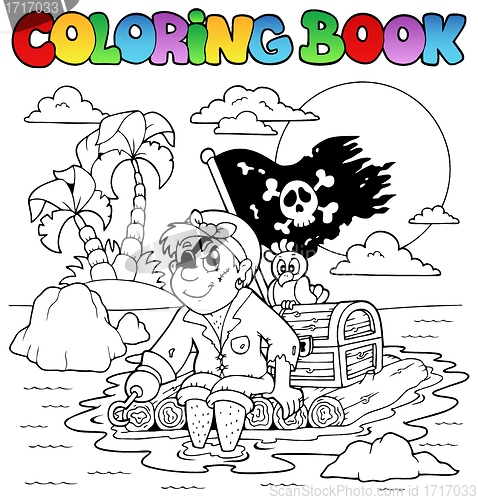 Image of Coloring book with pirate topic 2