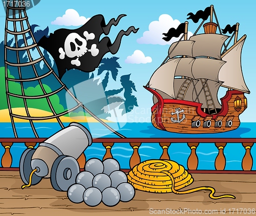 Image of Pirate ship deck theme 4