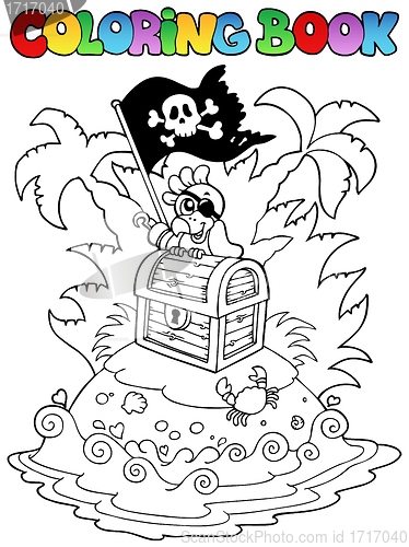 Image of Coloring book with pirate topic 3