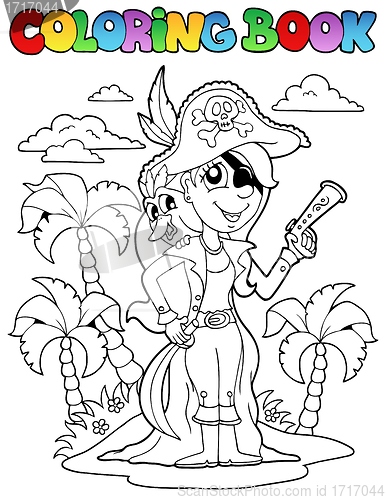 Image of Coloring book with pirate topic 9