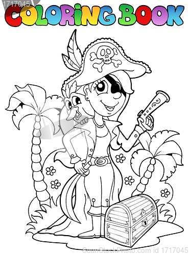 Image of Coloring book with pirate topic 6