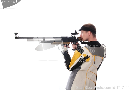 Image of Man taking aim with an air rifle