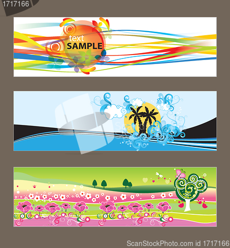 Image of Set of abstract vector backgrounds 