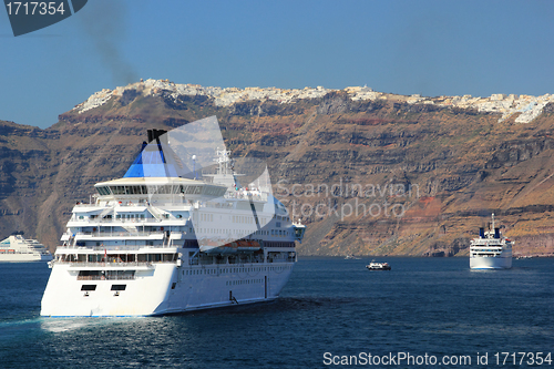 Image of Santorini view (Greece) - travel background