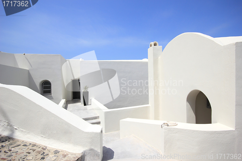 Image of Classical Greek architecture of the streets in Oia