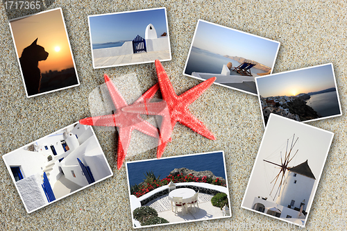 Image of set of summer photos of Santorini 