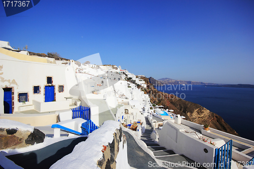 Image of Village of Oia at Santorini island in the Cyclades