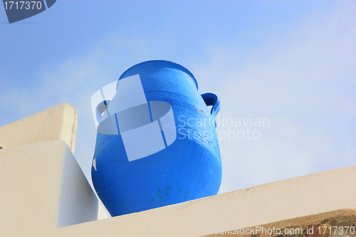 Image of Traditional Greek vase on Santorini island