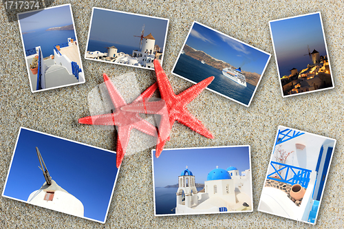 Image of set of summer photos of Santorini 