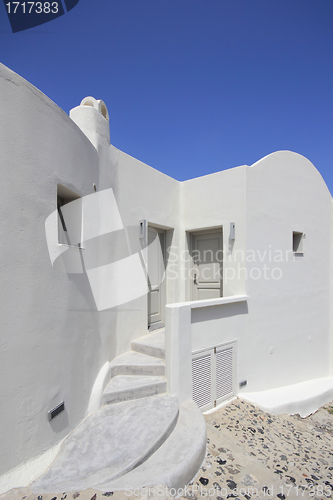 Image of Classical Greek architecture of the streets in Oia