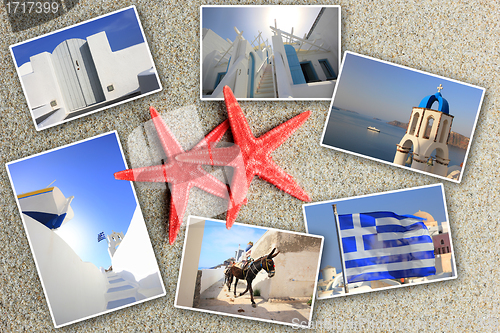 Image of set of summer photos of Santorini 