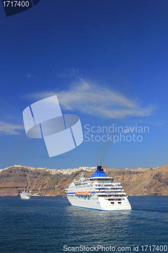 Image of Santorini view (Greece) - travel background