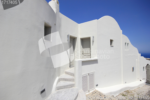 Image of Classical Greek architecture of the streets in Oia