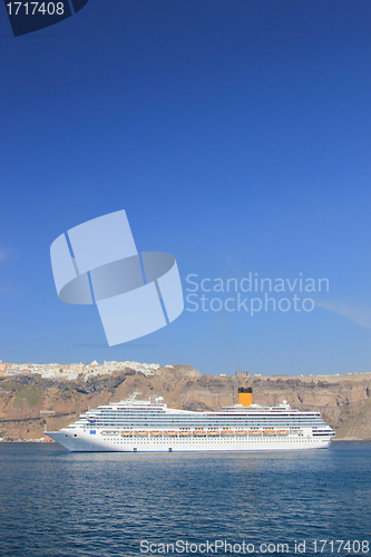 Image of Santorini view (Greece) - travel background