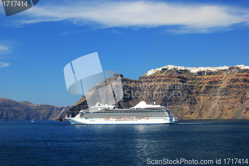 Image of Santorini view (Greece) - travel background