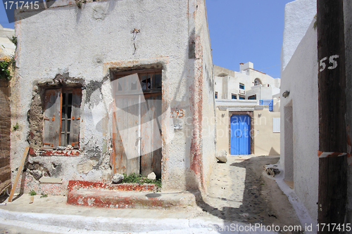 Image of Classical Greek architecture of the streets in Oia