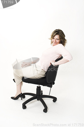 Image of business woman on chair