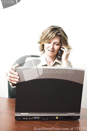 Image of business woman with laptop
