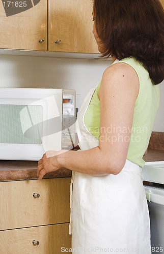 Image of opening the microwave