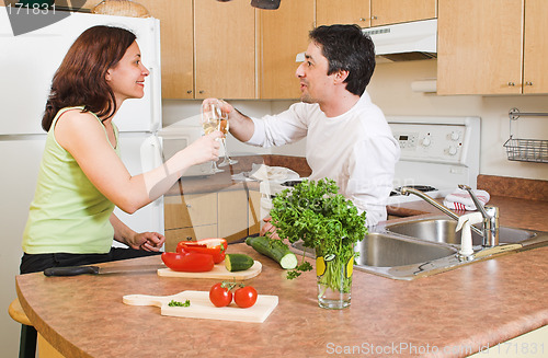 Image of couple in the kitchen