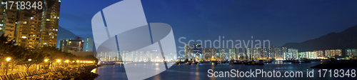 Image of Hong Kong downtown at night