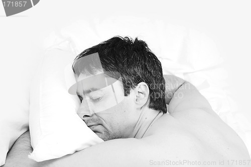 Image of man sleeping