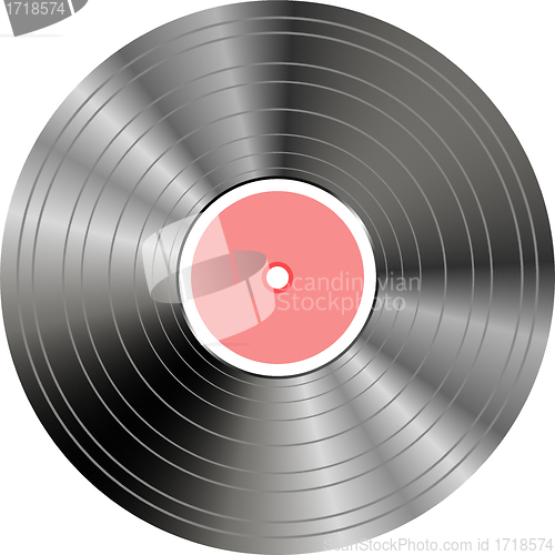 Image of vinyl record isolated on white