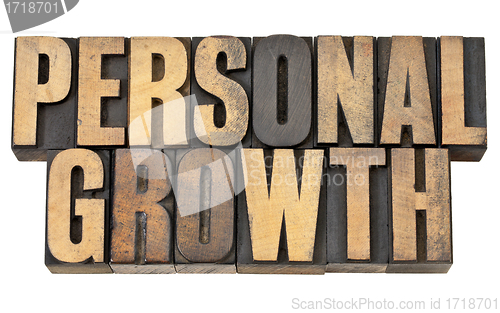 Image of personal growth in wood type