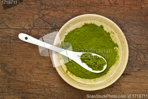 Image of freeze-dried organic wheat grass powder