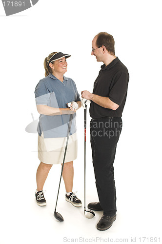 Image of couple with golf club