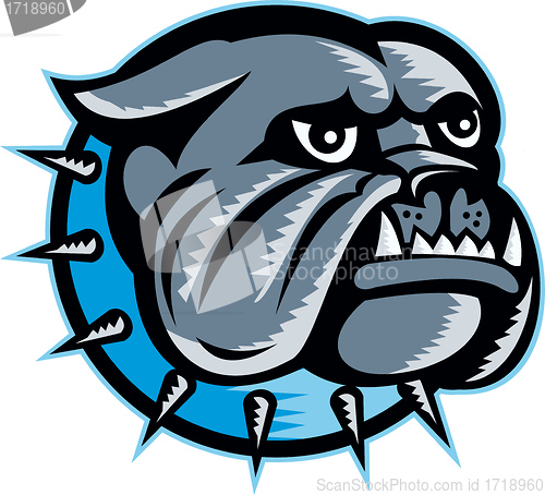 Image of Bulldog Dog Head Mascot