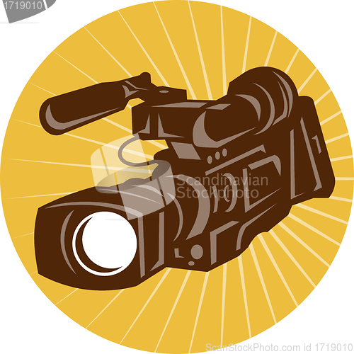 Image of Professional Video Camera Camcorder Retro